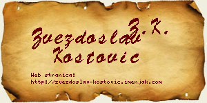 Zvezdoslav Kostović vizit kartica